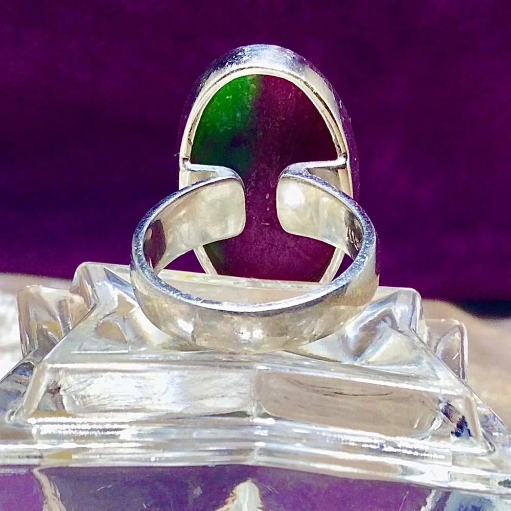 Ruby Fuchsite Spectacular Sterling Silver 925 Ring by Starborn - Picture 9 of 14